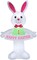 12.5' Gemmy Airblown Inflatable Giant Easter Bunny w/ Happy Easter Banner 440511